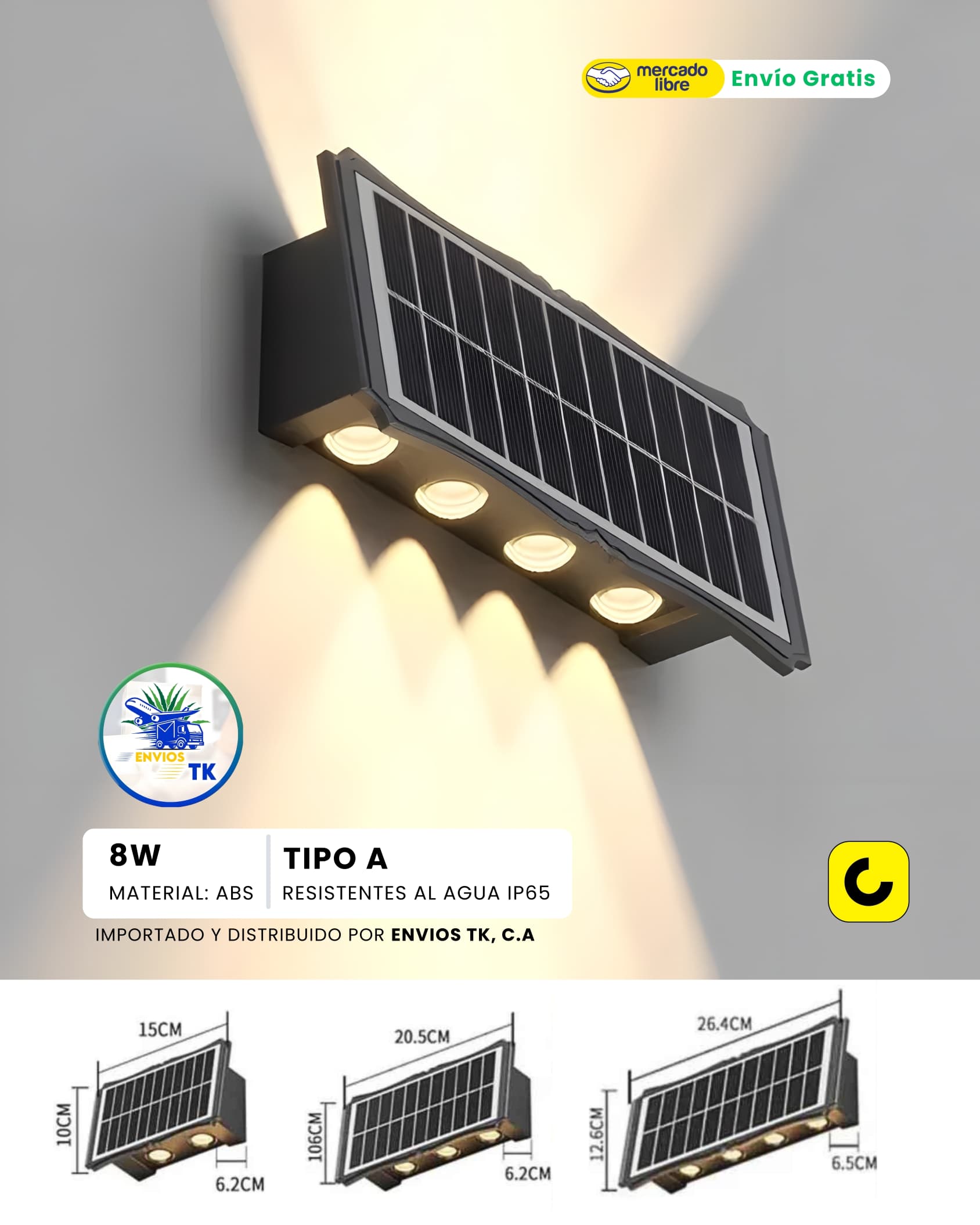 Panel Solar para Exteriores 6 Led - Imagen 3