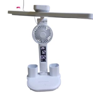 Lampara de mesa con ventilador portatil